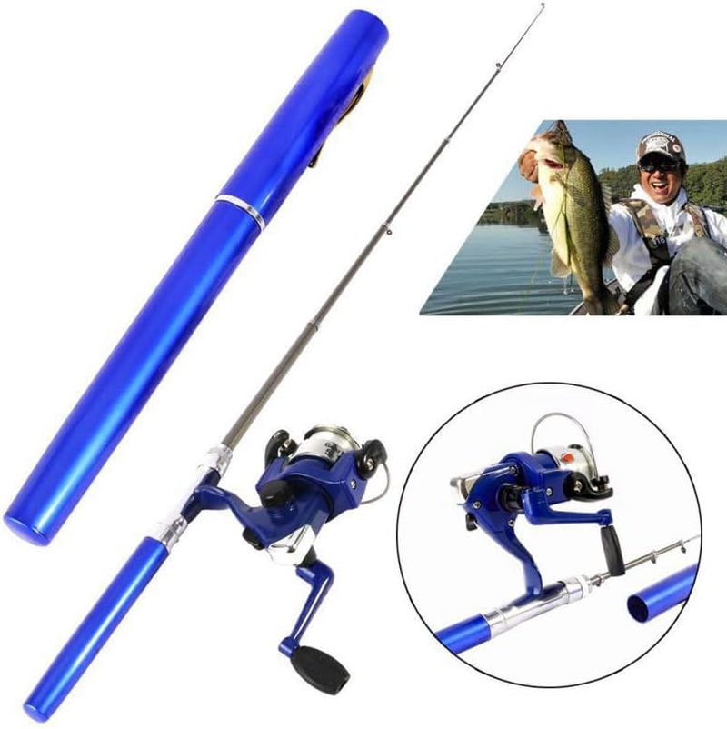 Pen Fishing Rod Reel Combo Set Premium Mini Pocket Collapsible Fishing Pole Kit Telescopic Fishing Rod with Spinning Reel image number 6