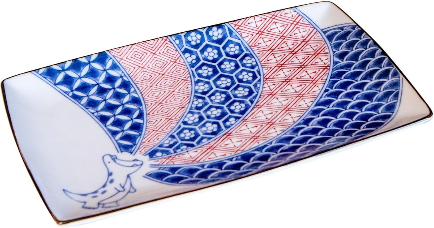 Awasaka EK88-K01 Edokko Dinosaur Shozuiryu Rectangular Plate, 5.3 X 9.3 X 0.8 Inches (135 X 235 X 20 Mm) image number 6