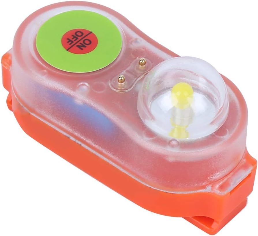 Life Jacket Light, Seawater Self Lighting Jackets Lights High Intensity Water Strobe Light Automatic Locator Mini LED Life Saving Lamp Flashing Beacon Range Rescue Overboard Survival(Orange) image number 2