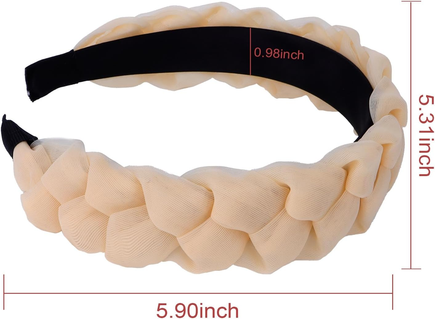 EXIPSAT Women'S Wide Braided Headbands, Comfortable and Stylish Women'S Headbands, Pack of 4 image number 4