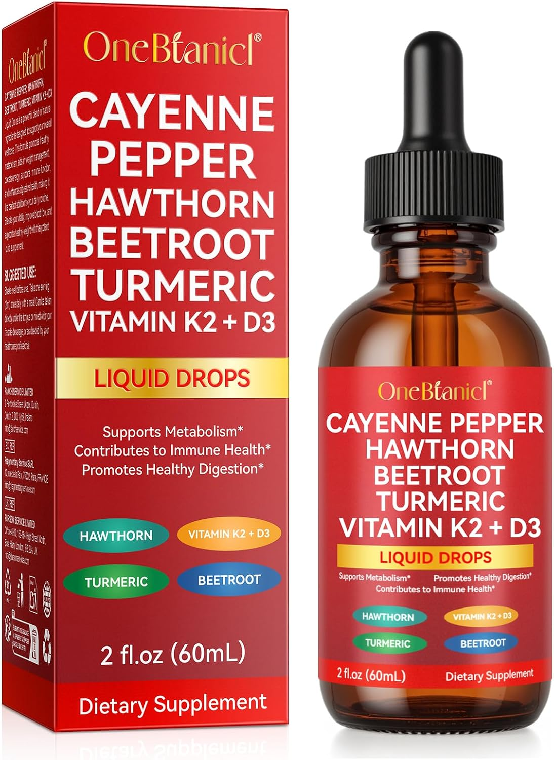 Cayenne Pepper Liquid Drops 60Ml | 9-In-1 Liquid Supplement | Plant-Based Blend image number 4