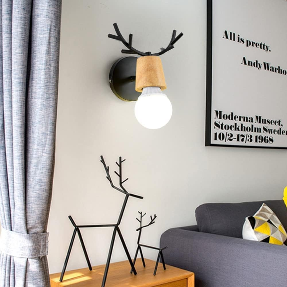 E27 Edison Screw Indoor Lighting Fixture Metal Retro Industrial Style Wall Light with Pull Cord Switch Elegant Vintage Black Wall Sconce for Bedroom Bedside Corridor Kitchen Loft Bar Cafe XXZ