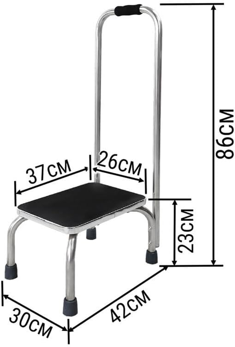 1 Step Stool W/Handle Shower Foot One Stand Ladder Elderly Bedside Kitchen Bath image number 4