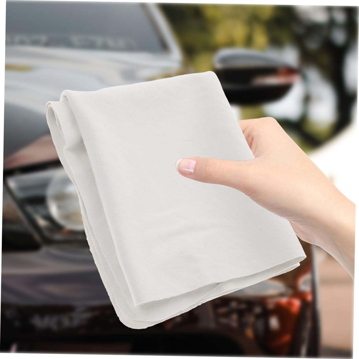 ASAKKURA Super Absorbent Chamois Cloth for Car Drying 30X55Cm Thick Natural Leather Car Wash Towel Fast Drying Detailing Cloth for Automotive Cleaning and Care image number 3