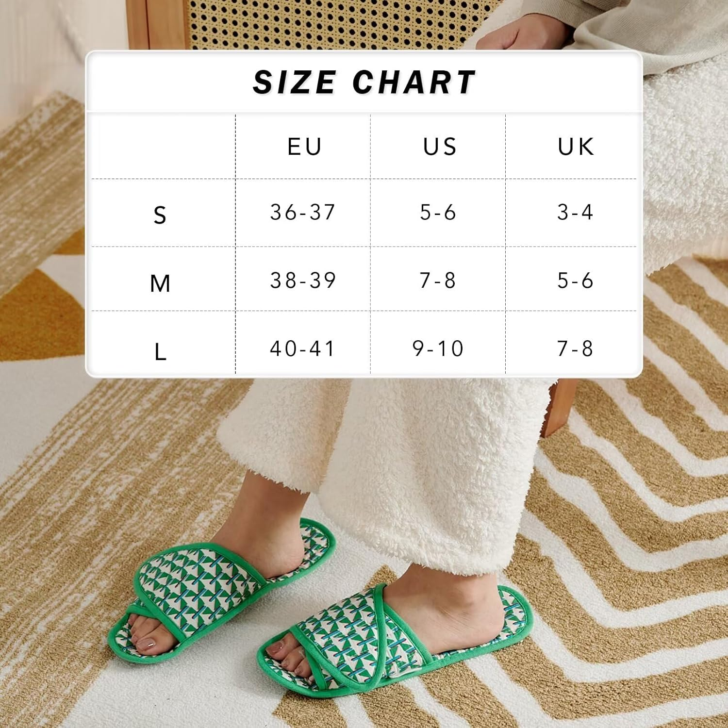 EUXTERPA Slippers for Women Comfort Memory Foam House Slipper Fuzzy Wool-Like Plush Fleece Indoor Outdoor Anti-Skid Home Shoes image number 5