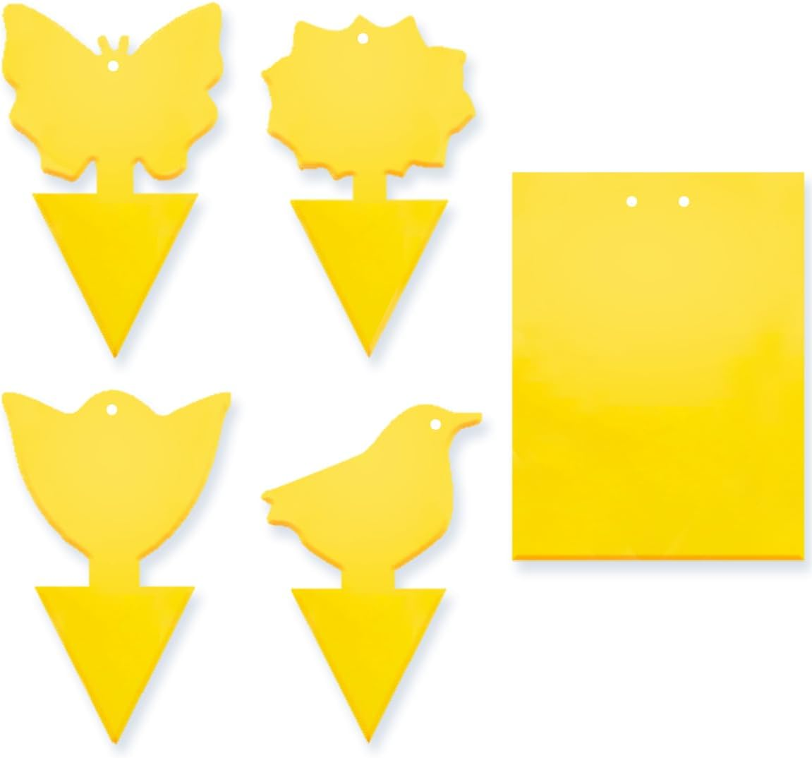 36 Pcs Combo Sticky Traps for Fungus Gnat (Plants), Flying Insect, Whitefly and Fly, Yellow Sticky Insect Catcher Traps for Indoor/Outdoor, Kitchen, and Plants, High-End Glue, Non-Toxic, 5 Shapes image number 4