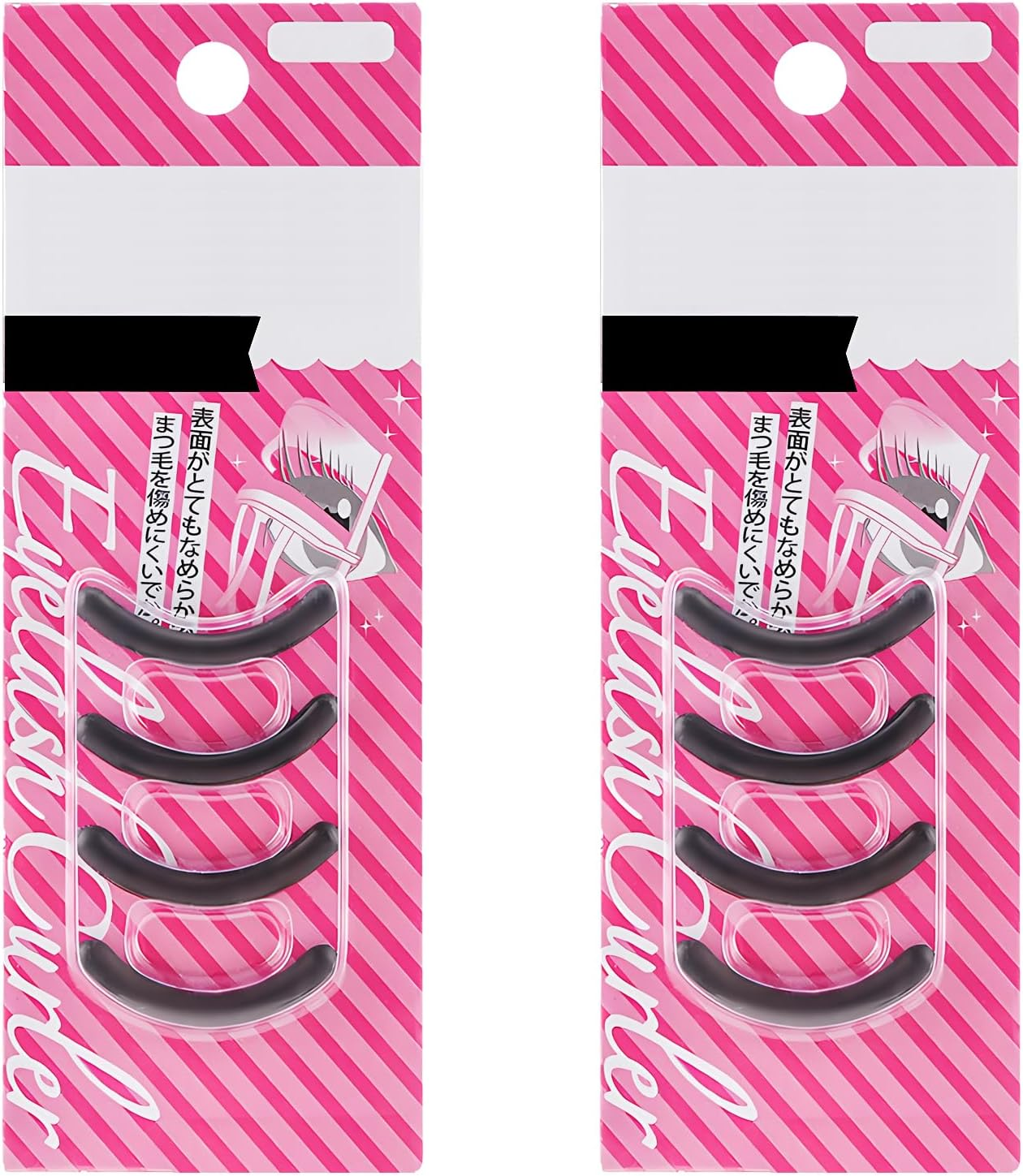 SICOU 8Pcs Eyelash Curler Refill Pads Curler Refills Silicone Rubber Lash Curler Replacement Refills Pads for Universal Eye Lash Curler, Black, 1.26 Inch image number 1