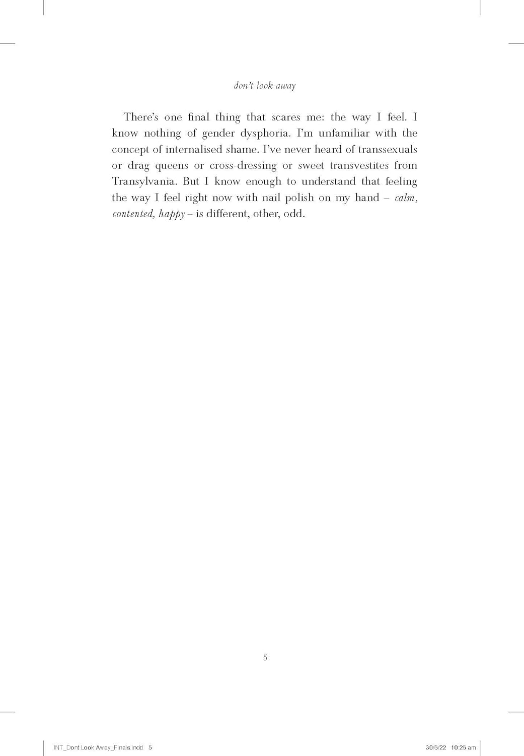 Don'T Look Away: a Memoir of Identity & Acceptance