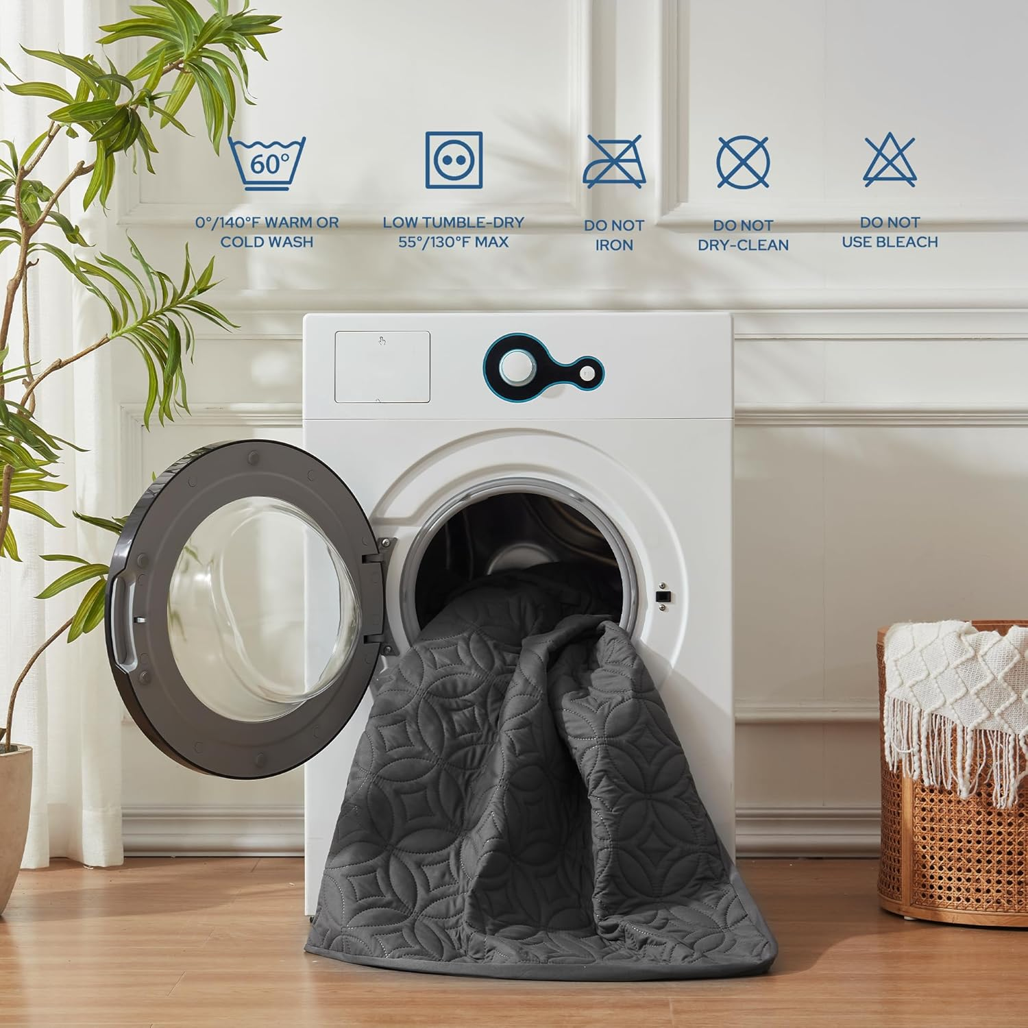 BEDLORE Waterproof Mattress Protector, Queen Size Mattress Cover with Deep Pocket Fitted up to 15-45 Cm, Breathable Noiseless Mattress Pad for Home, Bedroom - Machine Washable image number 6