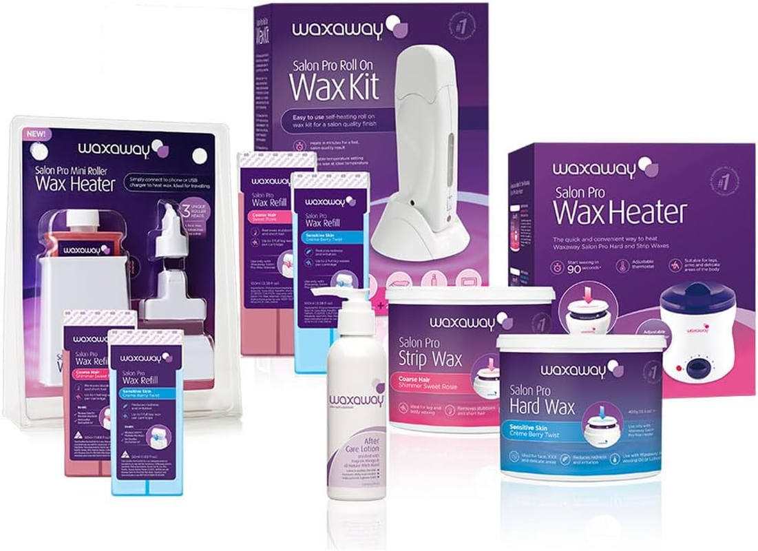 Waxaway Salon Pro Shimmer Sweet Rosie Wax Cartridge 100Ml &ndash; Pack of 4, Professional Home Hair Removal, for Use with Waxaway Salon Pro Roll on Wax Heater image number 2