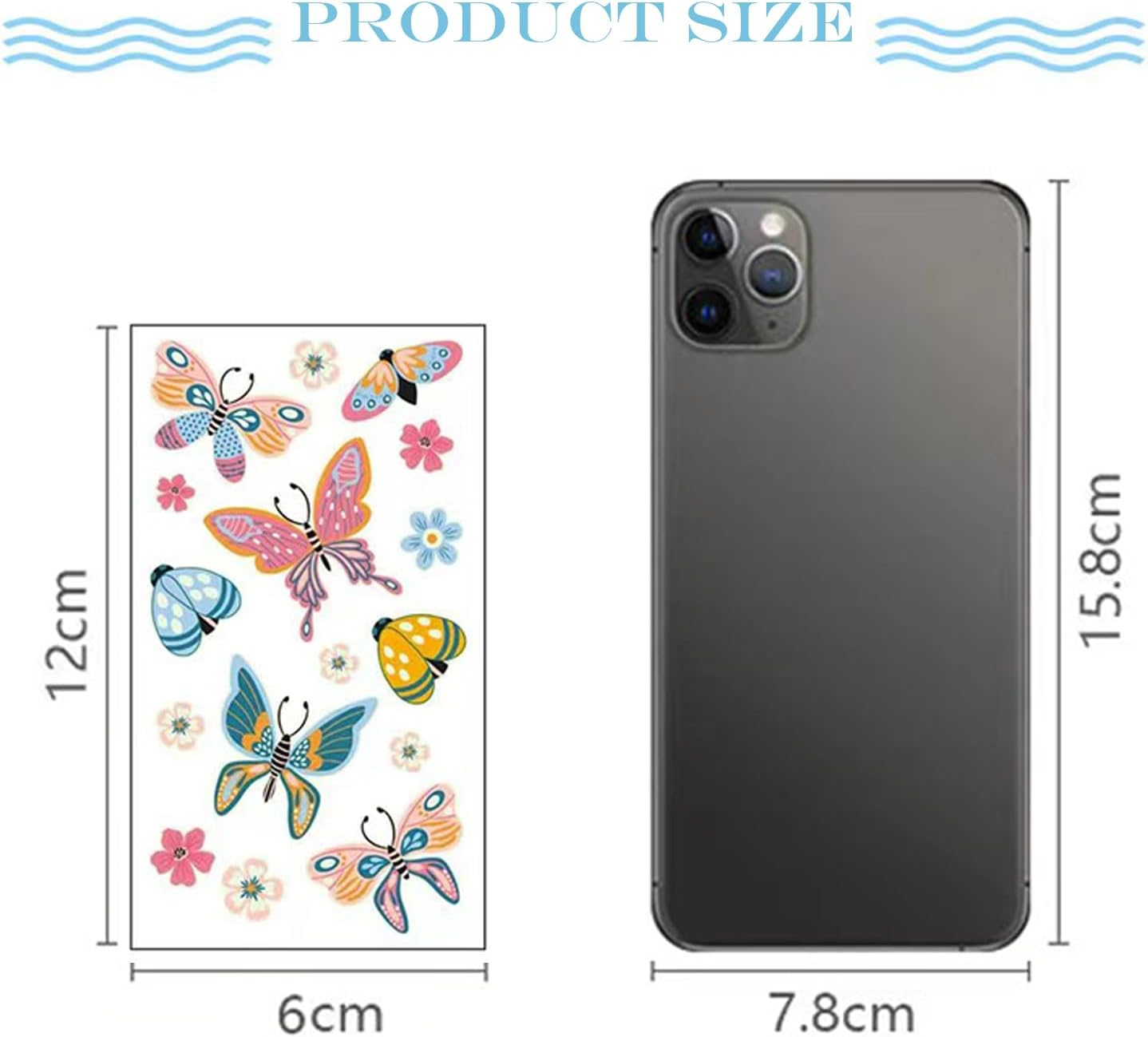 Luminous Butterfly Temporary Tattoos for Kids, 10 Sheets Glow in the Dark Butterfly Stickers Party Favors Decorations for Kids Girls - Butterfly image number 4