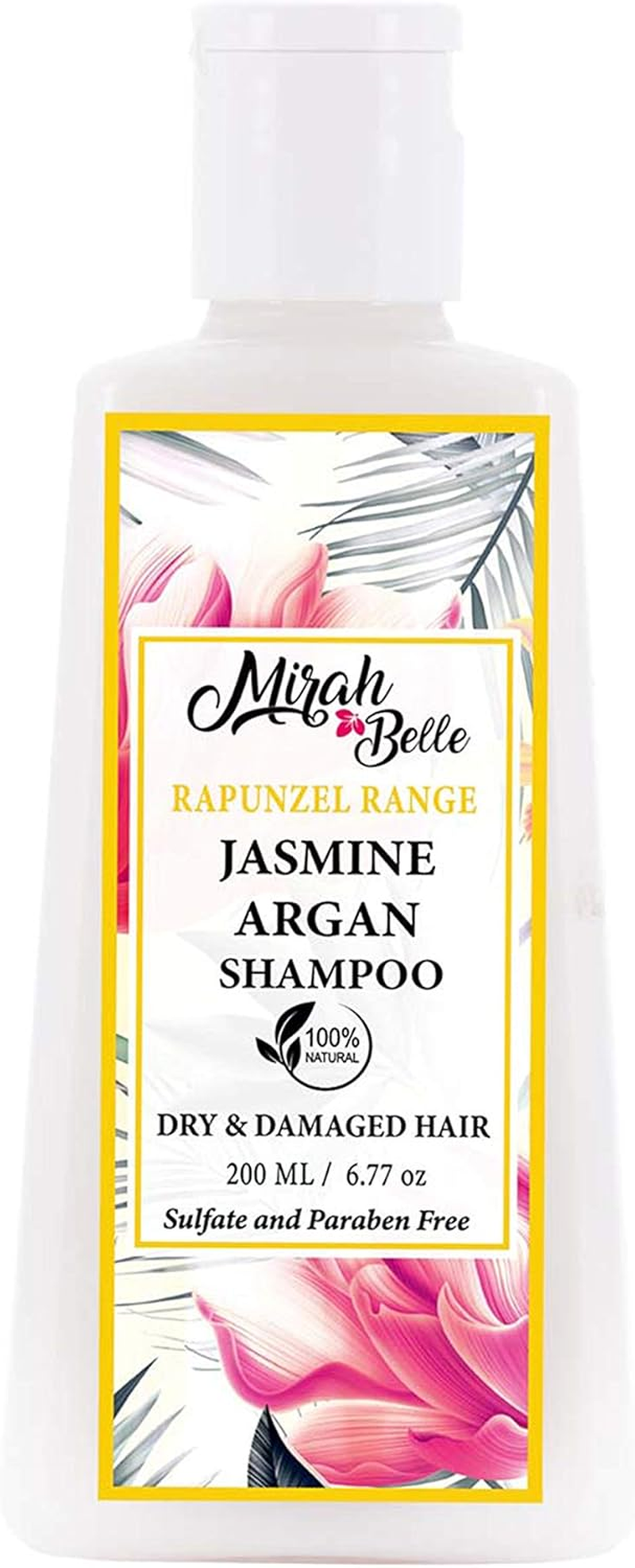 Mirah Belle - Jasmine, Argan - Dry Hair Shampoo (200 ML) - Frizzy, Damaged, Split Ends, Rough Hair - Sulfate and Paraben Free