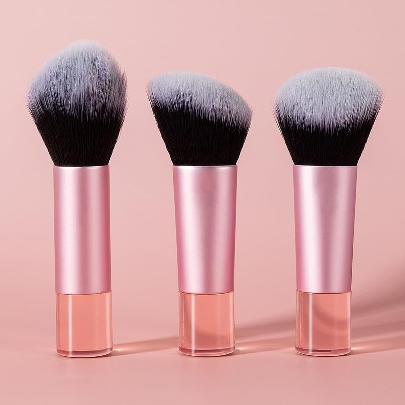 BLEMOLE 3Pcs Foundation Contour Powder Brushes Set, Travel Kabuki Makeup Brush, Kabuki Powder Foundation Sunscreen Makeup Brush image number 2