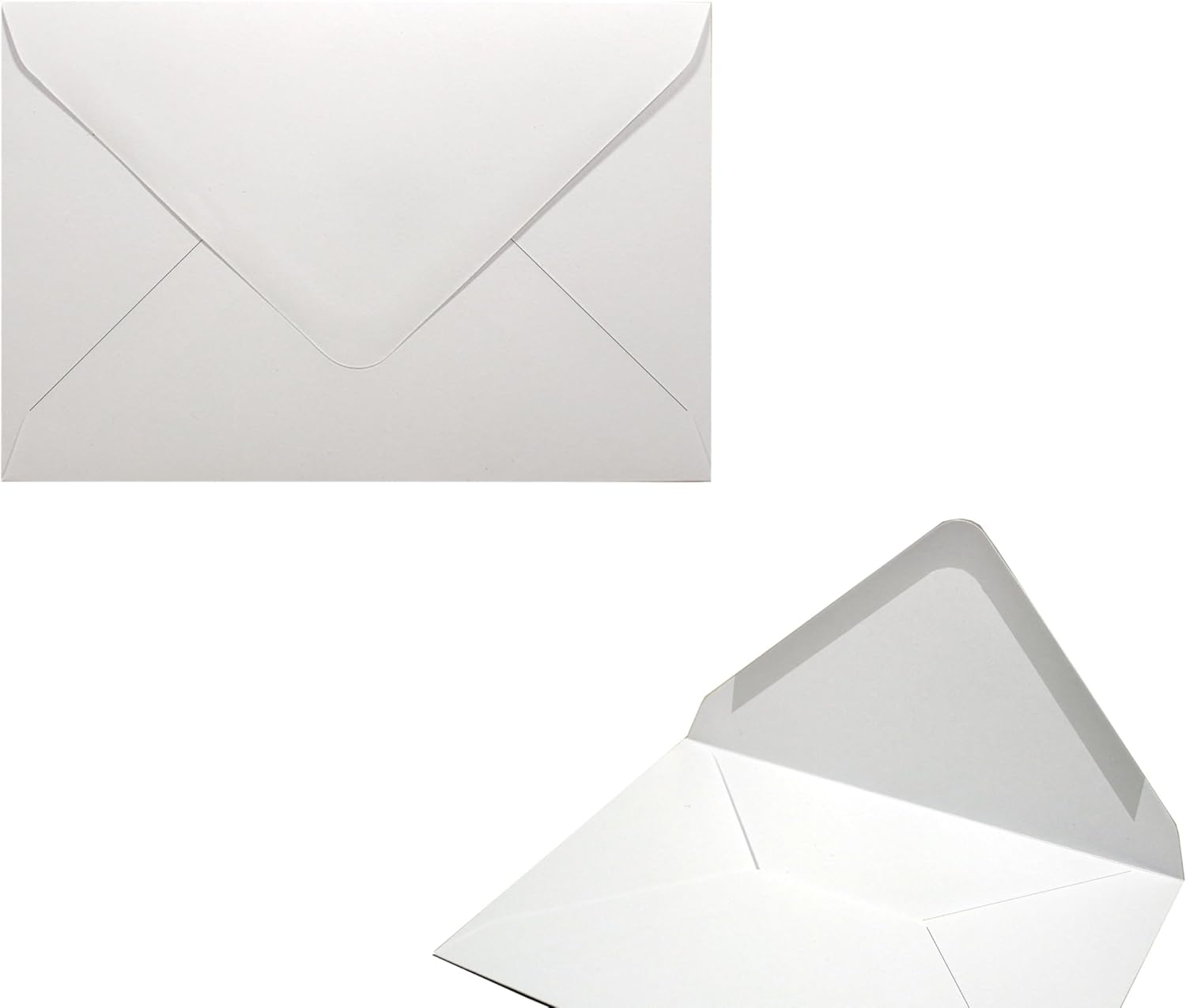 (Choose Pack) C5 / C6 Gummed Flap Envelopes Pure White (120 GSM) - Greeting Gift Cards Weddings Florists Invites (80X C5 Envelopes)