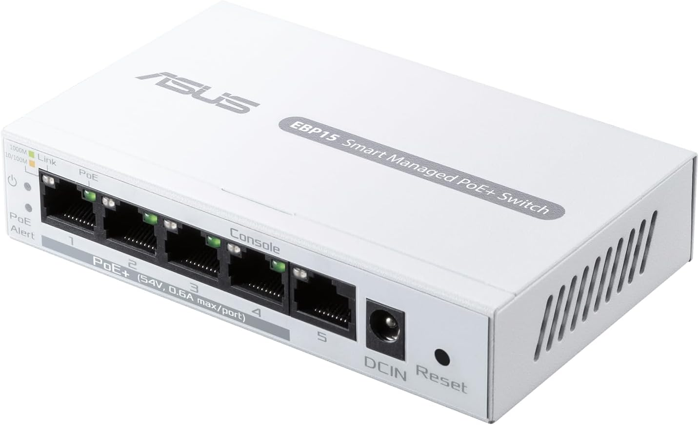 ASUS Expertwifi EBP15 5-Port Gbe Smart Managed Poe+ Switch for Small-Mdeium Business, 4 X Poe+, 60 Watts, Supports Qos, IGMP, Wall-Mount image number 4