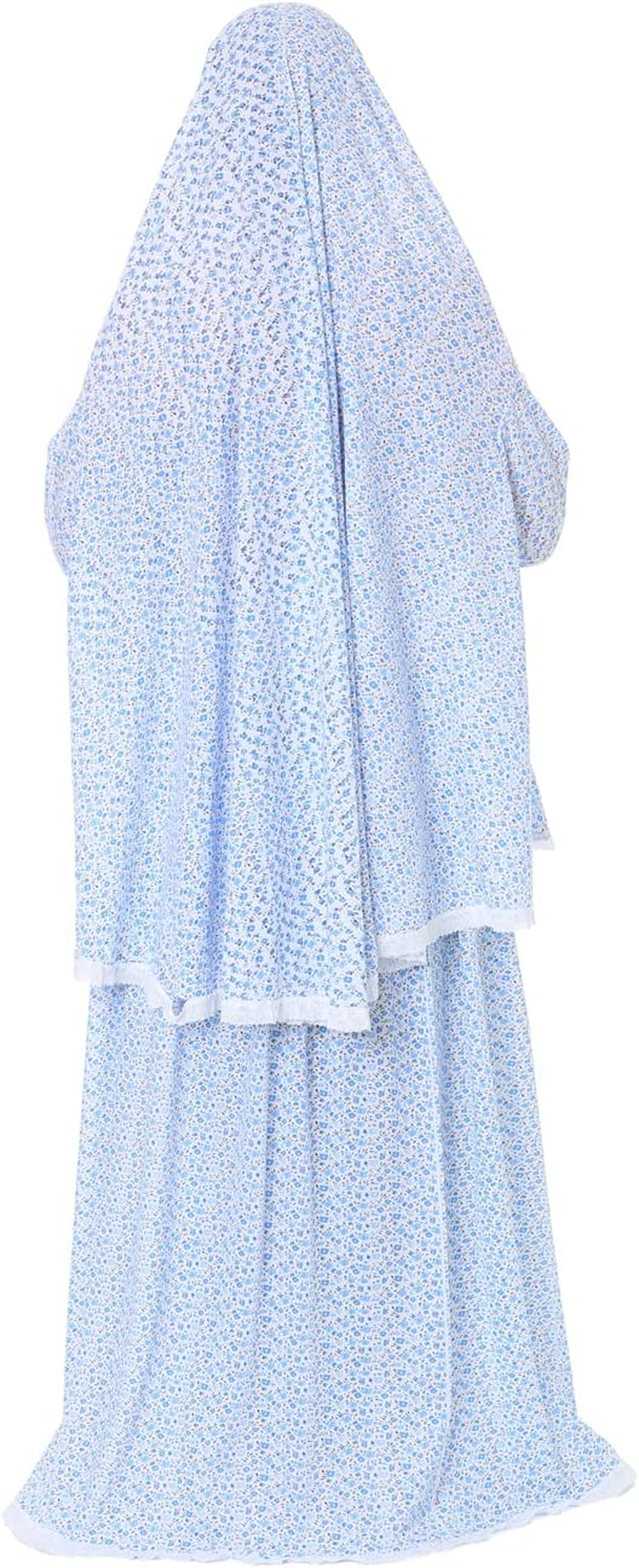 Elanesa Islamic Dress for Women Prayer Clothes for Muslim Women 2 Piece Set Maxi Skirt with Hijab and Rosary Printed Dress image number 2