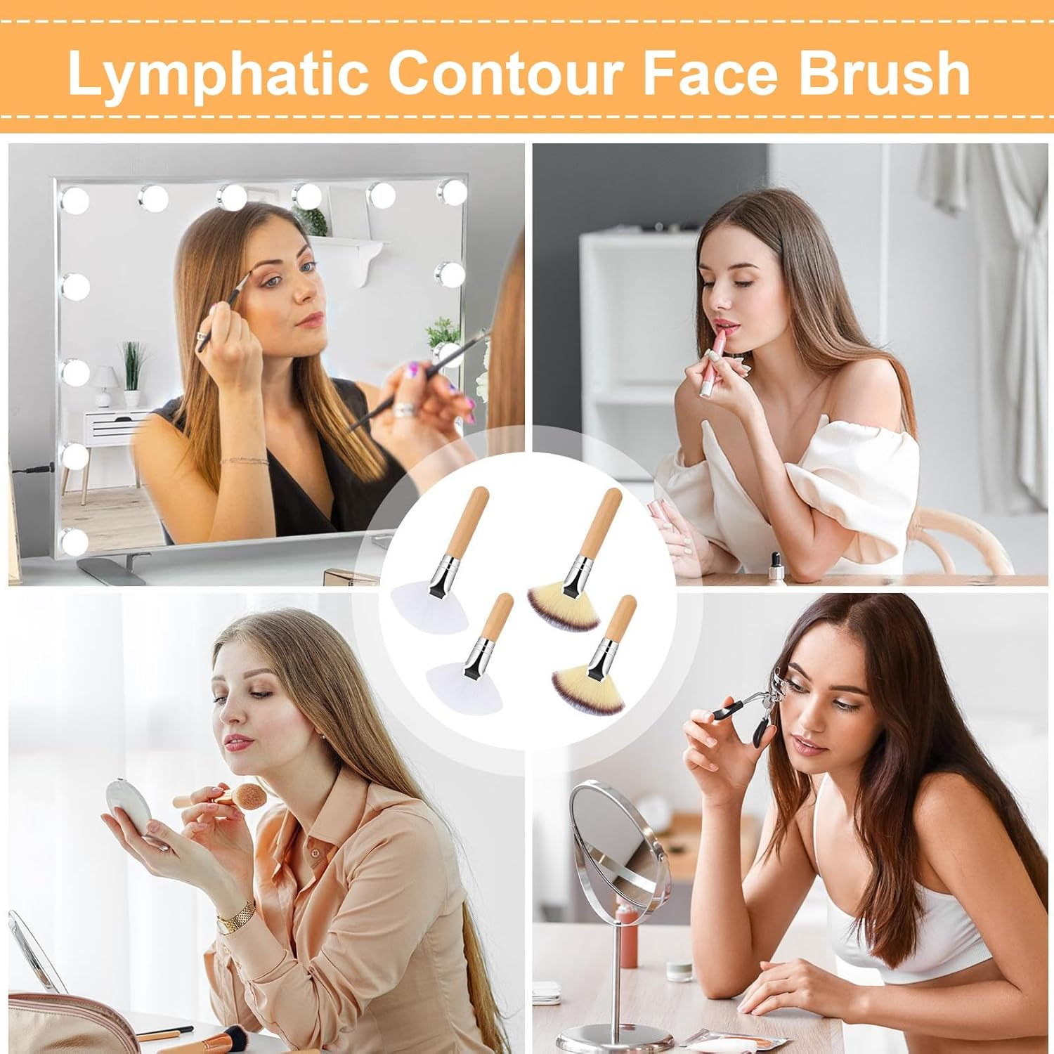 Lmyit Lymphatic Contour Face Brush, Wood Dry Brushing Face Lymphatics Drainages Brush, Lymphatics Drainage Massager Tightening Lymphatic Cellulite Guashas Tool for Faces, Chin & Jawline Sculpting image number 3