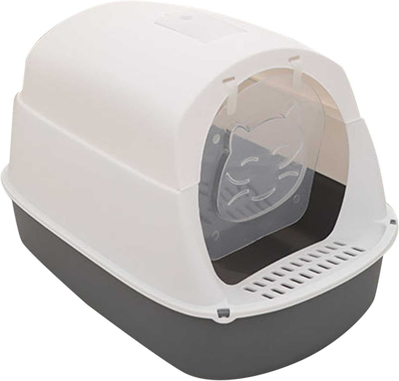 Enclosed Cat Litter Box, Sturdy Structure Odor Proof Scratch Resistant Kitten Toilet Box Cat Potty, Portable Cat Toilet Enclosed Litter Box Kitten Toilet for Indoor Cats Grey image number 3