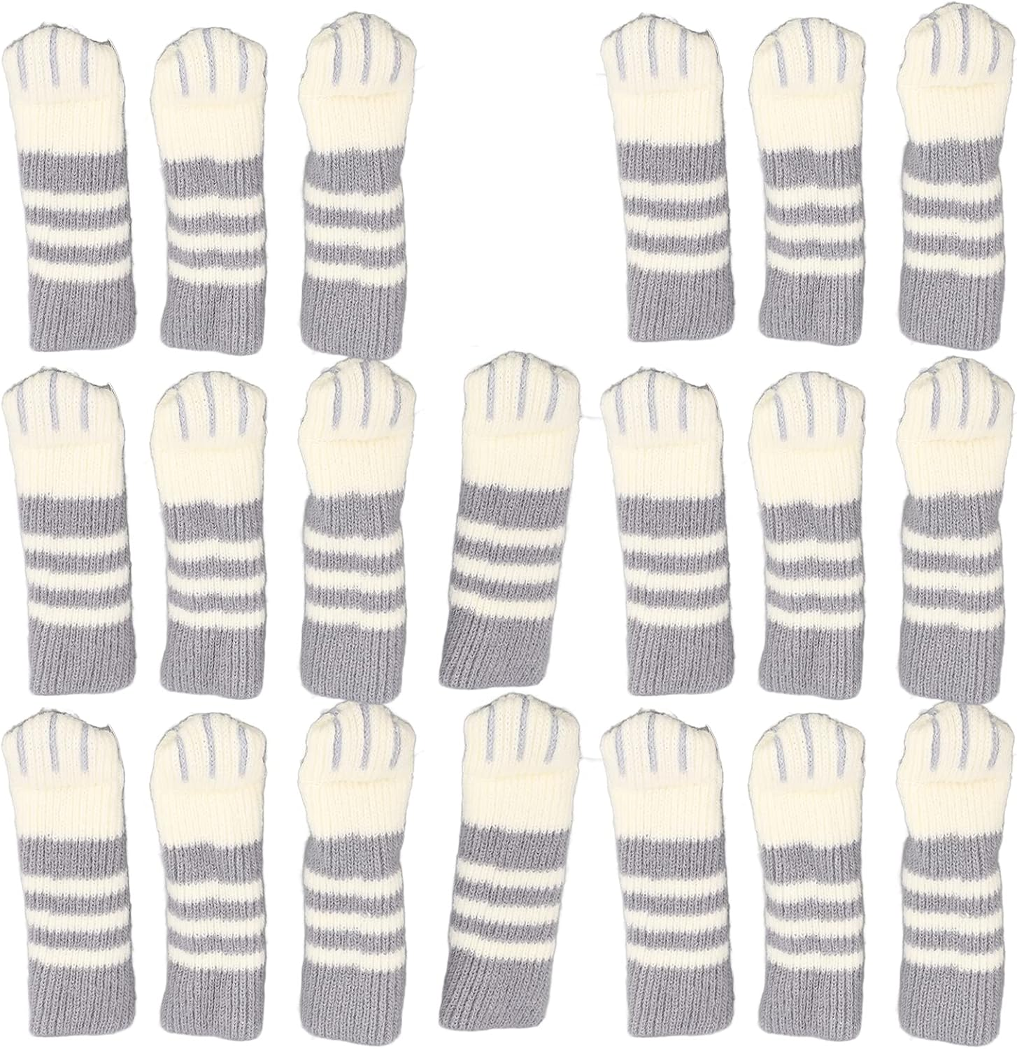 Chair Leg Floor Protectors, 20 Pcs Cute Cat Paw Table Chair Leg Socks, High Elastic Knitted Furniture Socks, Reusable Non Slip Furniture Pads Set, Double Thickness to Reduce Noise image number 1