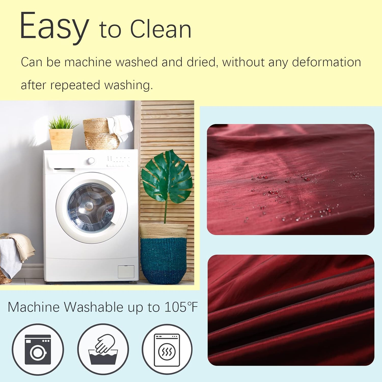 Professional Hair Salon Cape with Adjustable Metal Clip - Barber Shampoo Hair Cutting Cape for Stylists - 55 X 63 Inches (Wine Red) - Wine Red image number 6