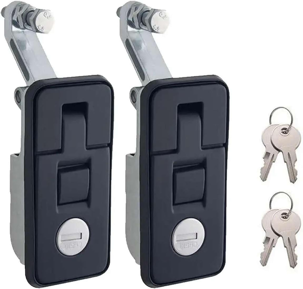 OZNALA 2Pcs Small Chrome Compression Lock Push Latch Tool Box Canopy Pop up RV Trailer(40 * 85Mm) image number 4