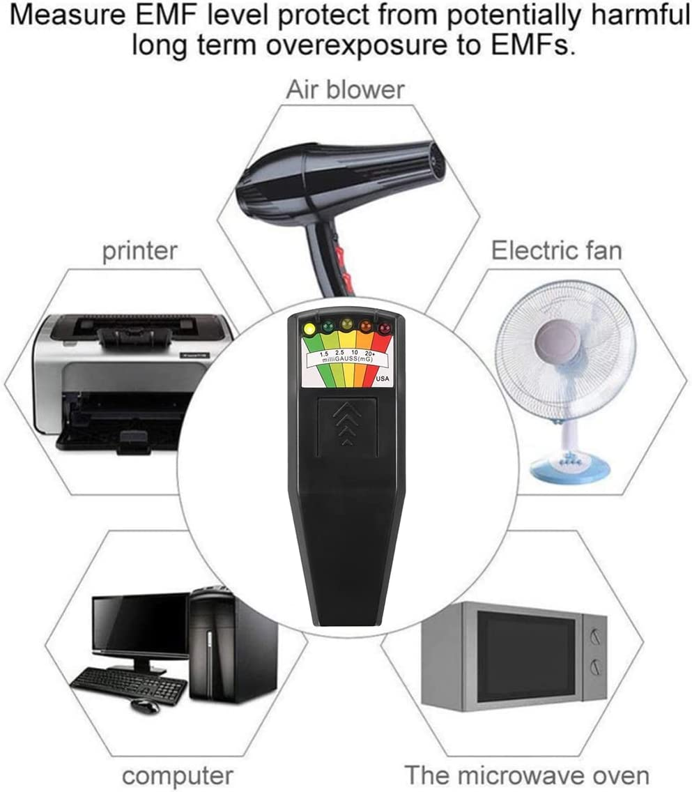 EMF Meter Electric High Accuracy Magnetic Field Detector Portable Battery Powered Magnetic Field Monitor Ghost Hunting Paranormal Equipment Tester for Industrial Construction image number 2