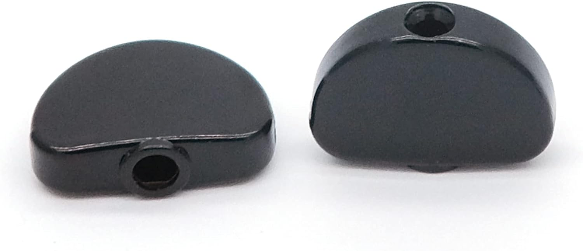 6PCS Metal Big Semicircle Guitar Tuning Peg Buttons,Tuning Key Button Heads Tuners Machine Handle for Folk Electric and Acoustic Guitar (Black) image number 3