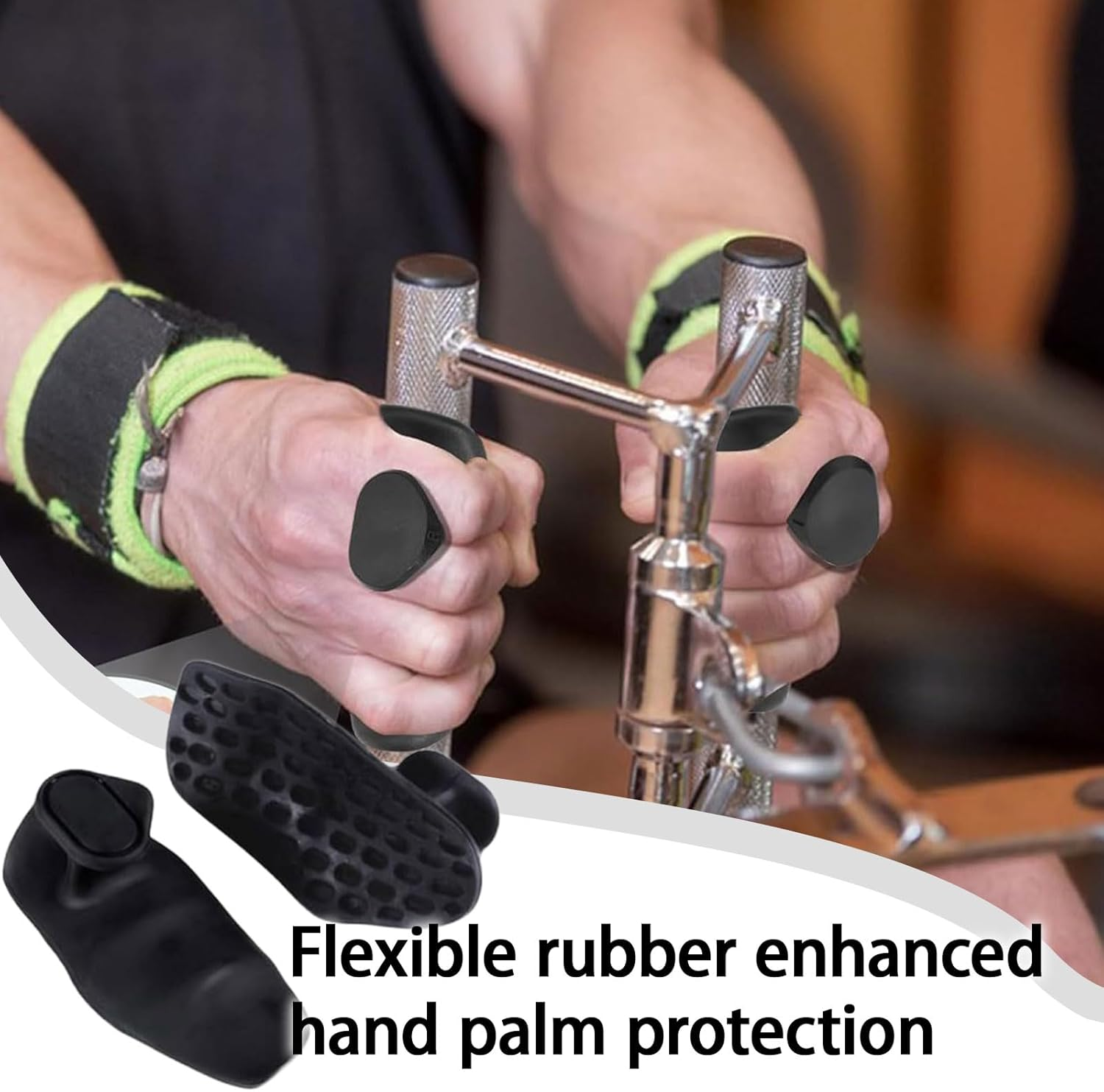 4Pcs Gym Grips, Silicone Anti-Slip Weight Lifting Gloves, Ergonomic Grip Strengthener Grip Strength Trainer, Finger Exerciser Weightlifting Gloves, Gym Training Exercise, Dumbbell Deadlifts, Pull-Ups