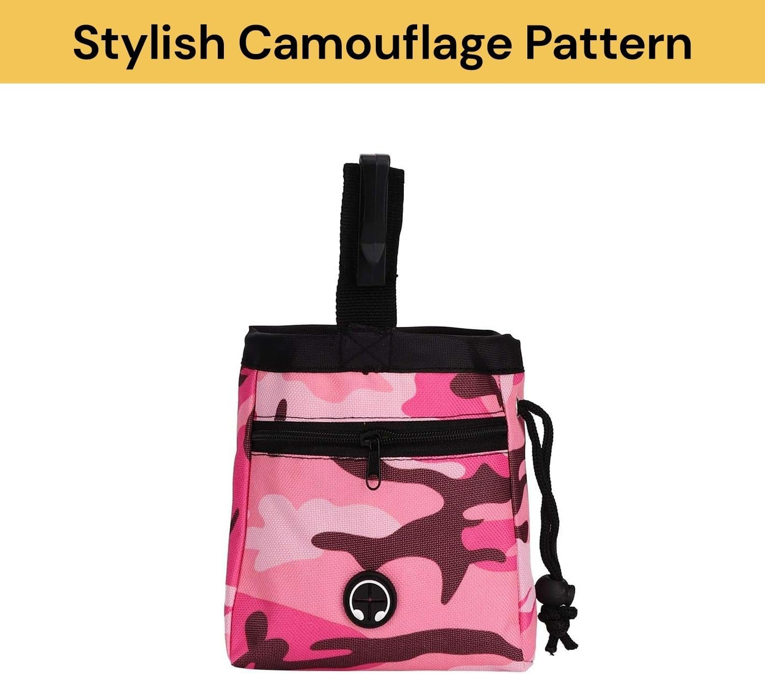 EZONEDEAL Pet Dog Treat Pouch with Poop Bag Dispenser Hands-Free Treat Pouches Dog Training Treat Pouch for Dog Walk, Dog Treat Bags Training Pouch, Dog Food Dispenser for Travel, Outdoor (Pink) image number 2