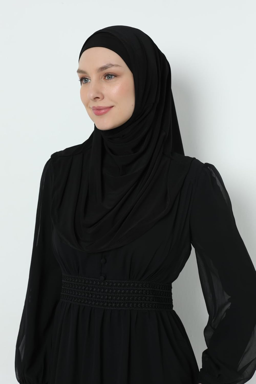 Istanbulstyles Elegant Stretchable Hijab for Women, Instant and Durable, Tailored for Muslim Women Consists of 2Pieces