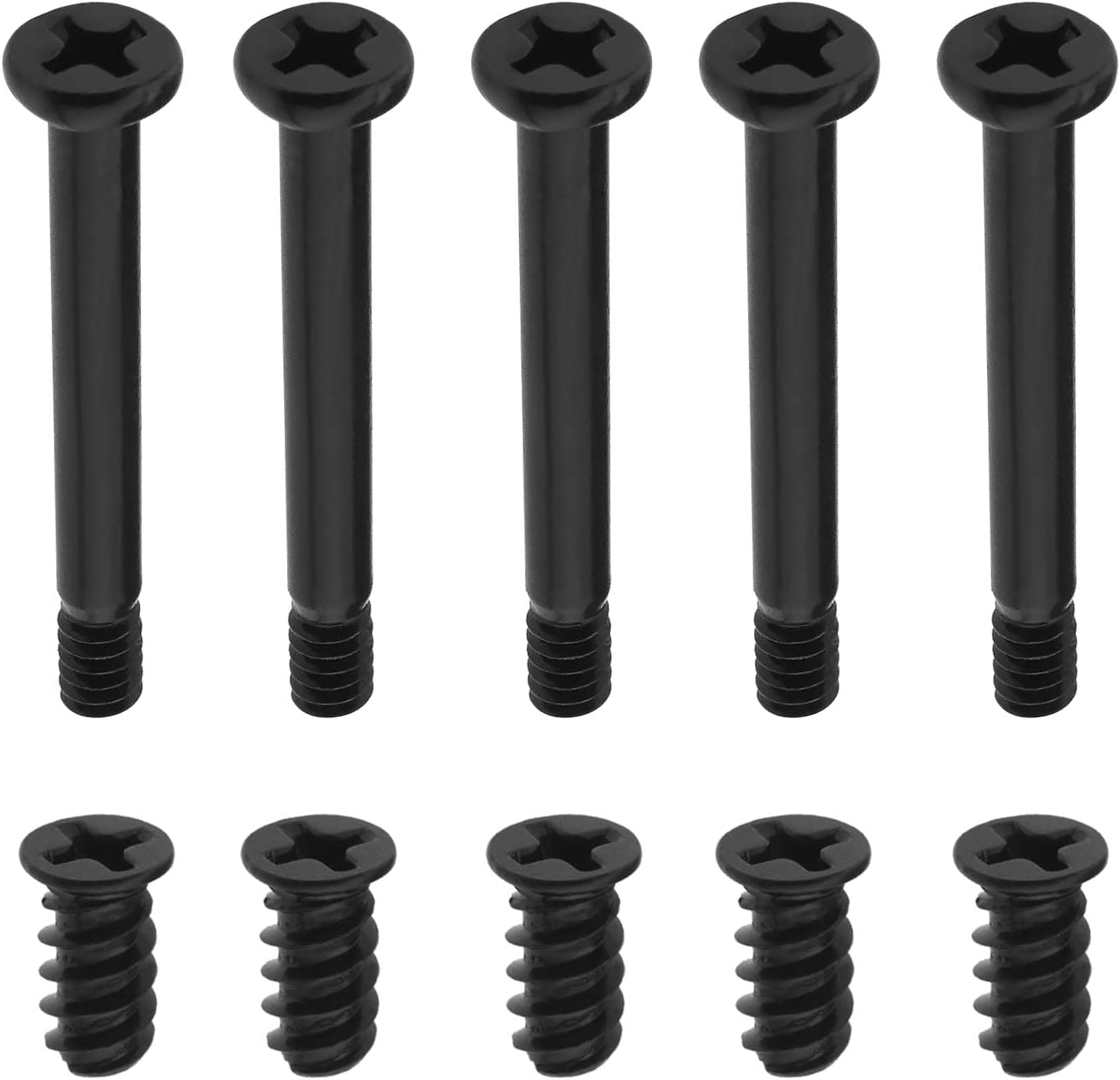 Emagtech 100PCS Computer Case Fan Screws Kit - PC Housing Radiator Screws for Chassis Components - 50PCS #6-32X30Mm & 50PCS M5X10Mm Black