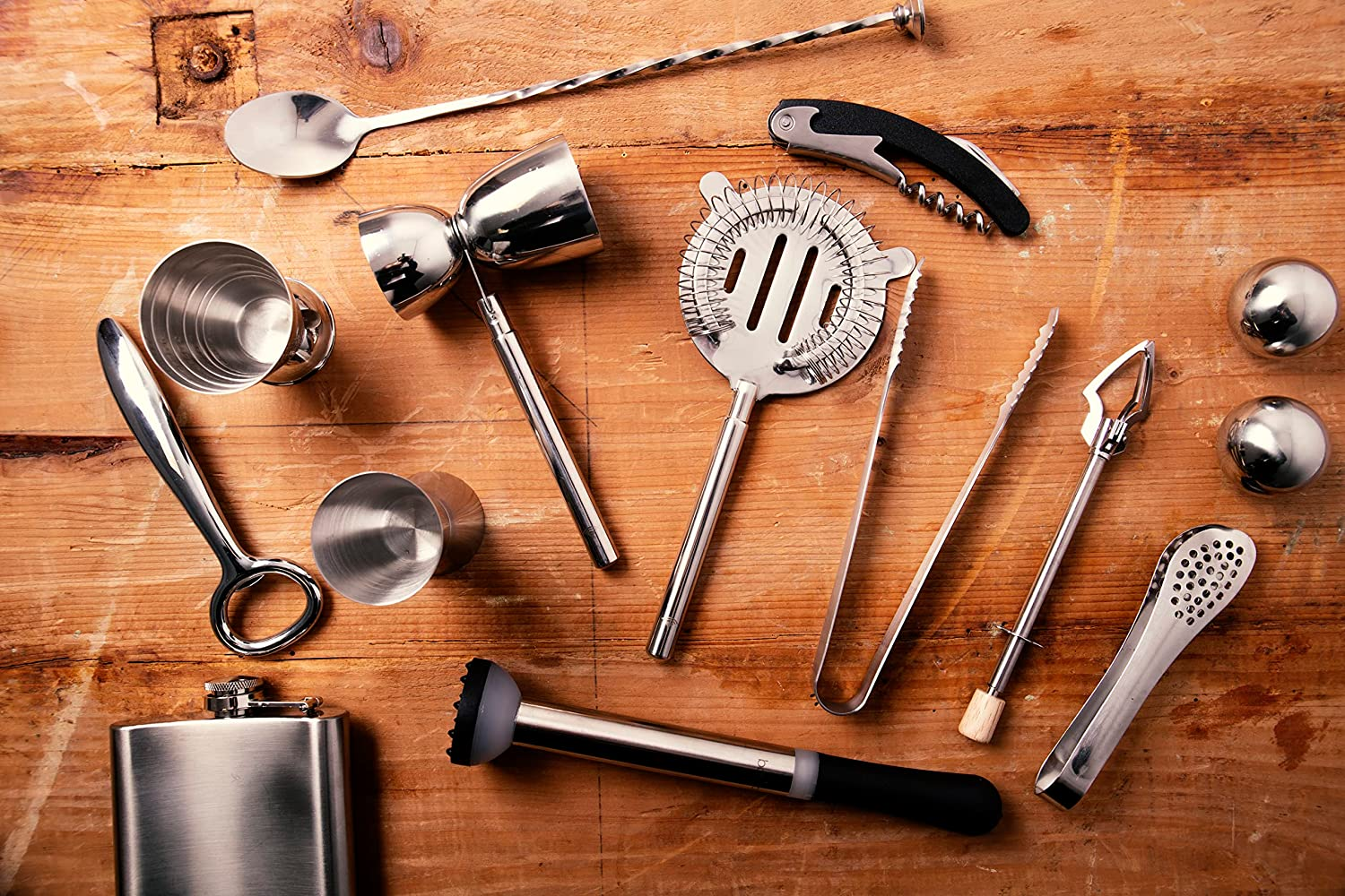 Barcraft Ice Tongs, Stainless Steel Ice Tongs for Ice Bucket, Sugar Cube, Coffee Bar with Serrated Tongs Head for Ice in Cocktails, 16 Cm, Silver image number 1