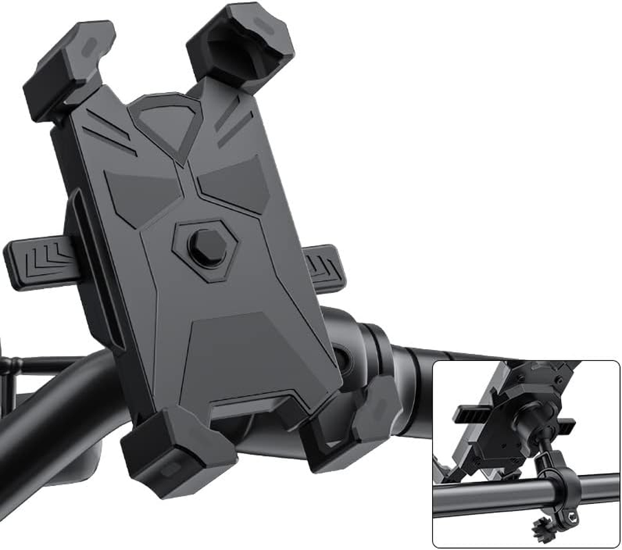 Bike Phone Holder Universal Premium Bike Phone Mout anti Shake 360 Rotation Adjustable Bicycle Motorcycle Phone Holder for Handlebars Compatible with Screen Size from 4.7" to 7.2" Phone image number 4