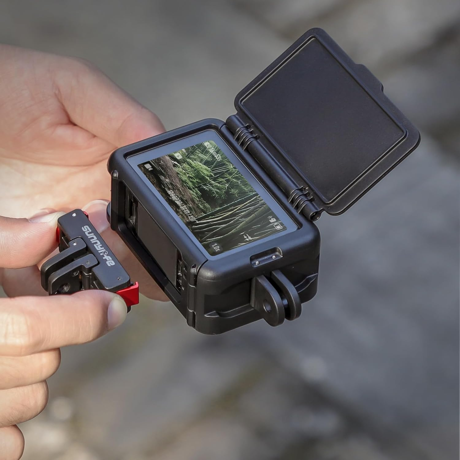 Fututech 2 in 1 Protective Frame for DJI Osmo Action 5 Pro/4/3 Sun Visor Protective Cover for Action Camera Accessories image number 4