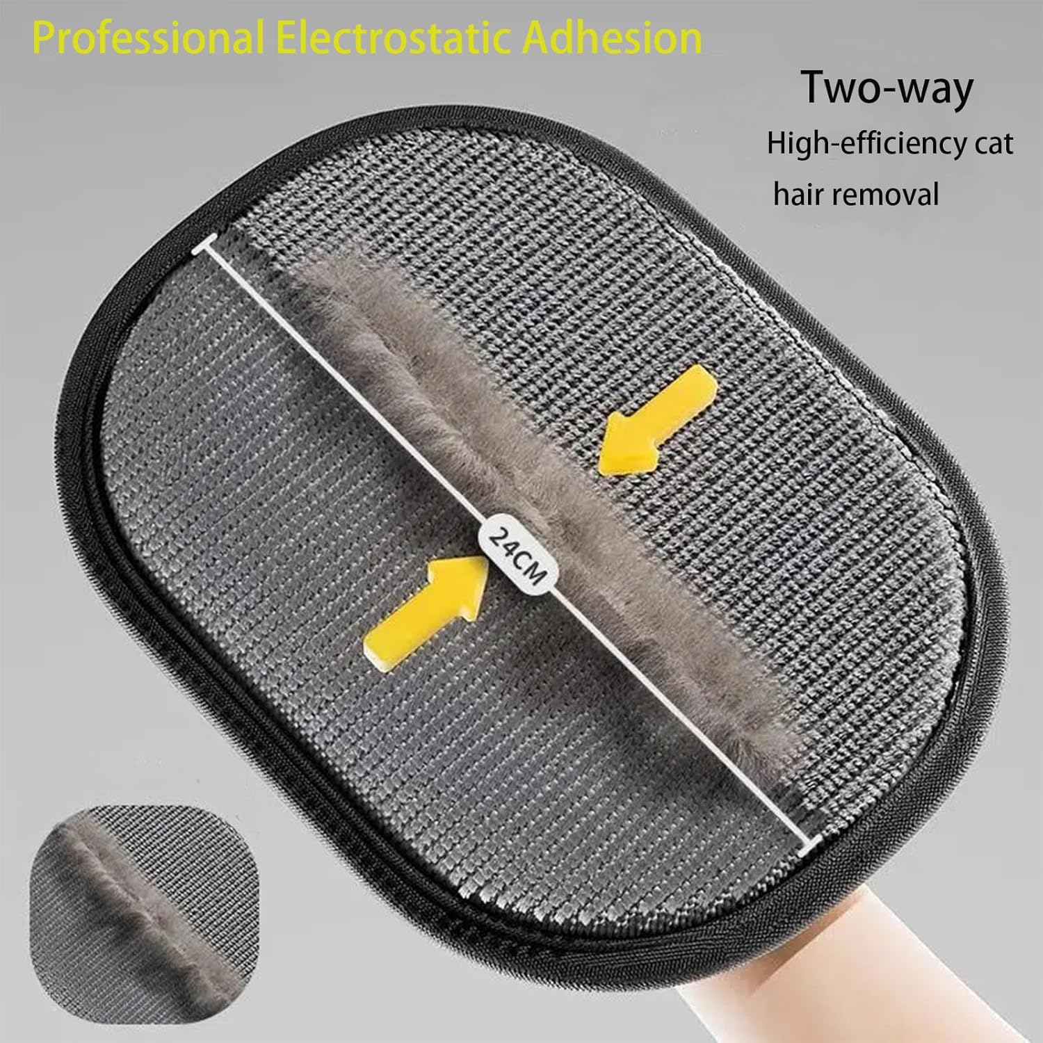 Demistus Double-Sided Anti-Static Pet Hair Removal Glove Brush, Suitable for Dogs, Cats, and Household Cleaning. image number 4