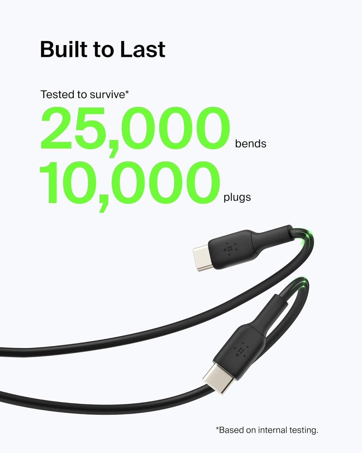 Belkin Cab001Bt1Mbk USB-C Cable (Boost Charge USB-C to USB Cable, USB Type-C Cable for Note10, S10, Pixel 4, Ipad Pro, Nintendo Switch and More), Black image number 3