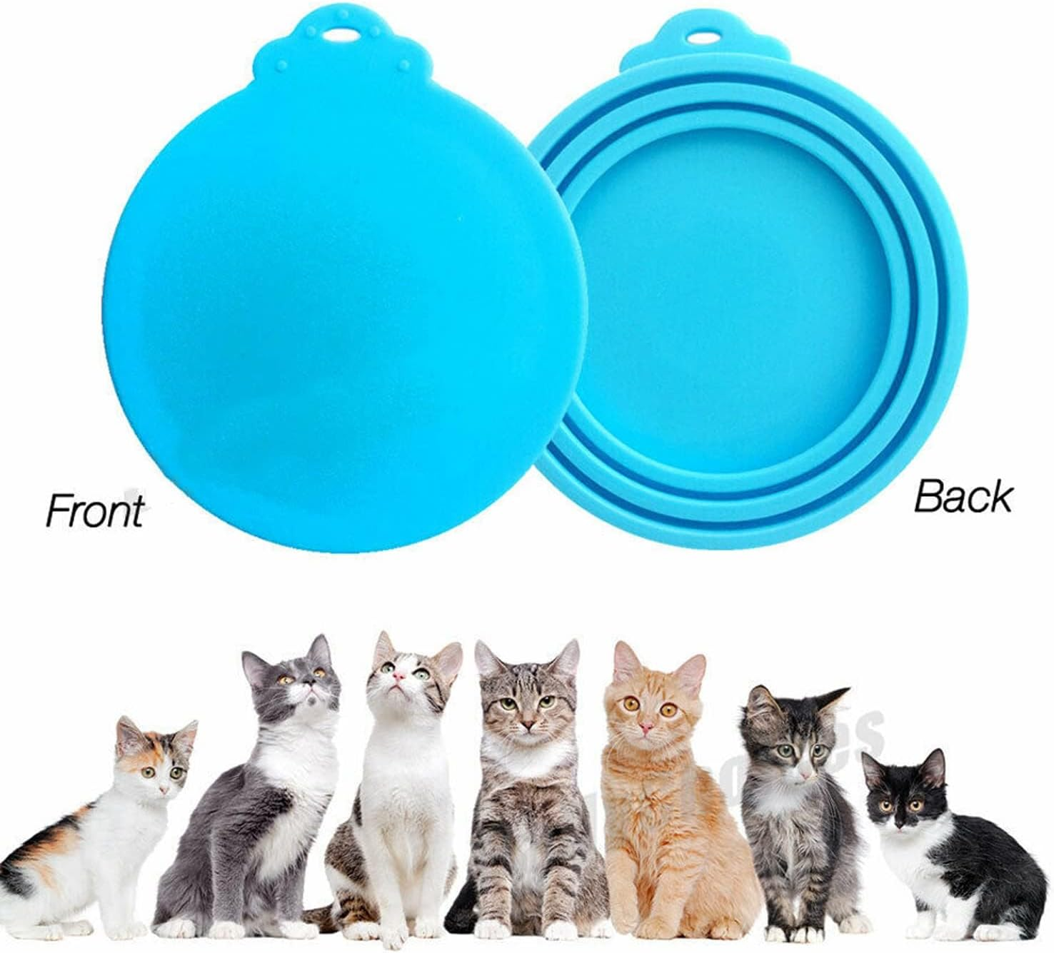 2Pc Pet Food Can Cover Lid Dog Cat Pet Tin Silicone Reusable Storage Cap Silicone Can Covers with Food Safe (Green(2Pcs)) image number 6