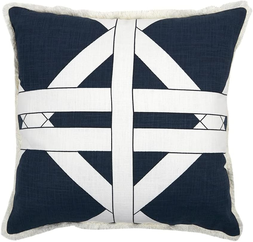 Coast to Coast Home Gabriel Cotton Cushion, 50 Cm Length Cm X 50 Cm Width, White