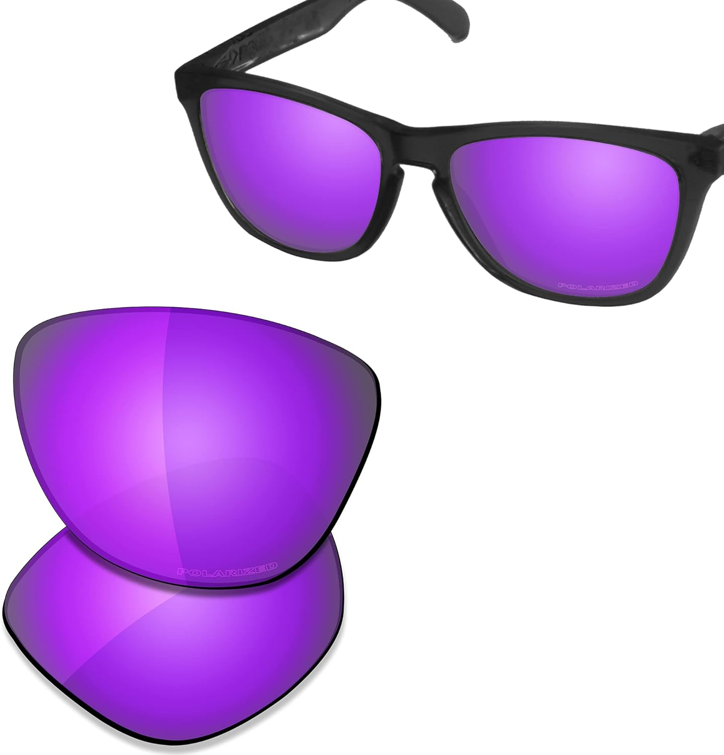 SAUCER Premium Replacement Lenses for Oakley Frogskins Mix OO9428 | Frogskins Mix Low Bridge Fit OO9428F Sunglasses image number 6