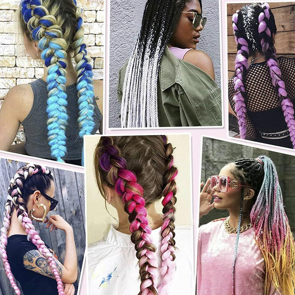 Tootoo 62Cm Jumbo Braid Hair Multicoloured Twist Hight Temperature Wig Extensions image number 2