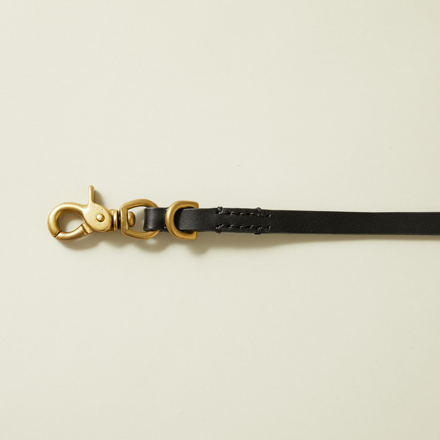 We Original All Leather Lead - Black (M) for Medium and Large Dogs/Good Manners Dog Series image number 1