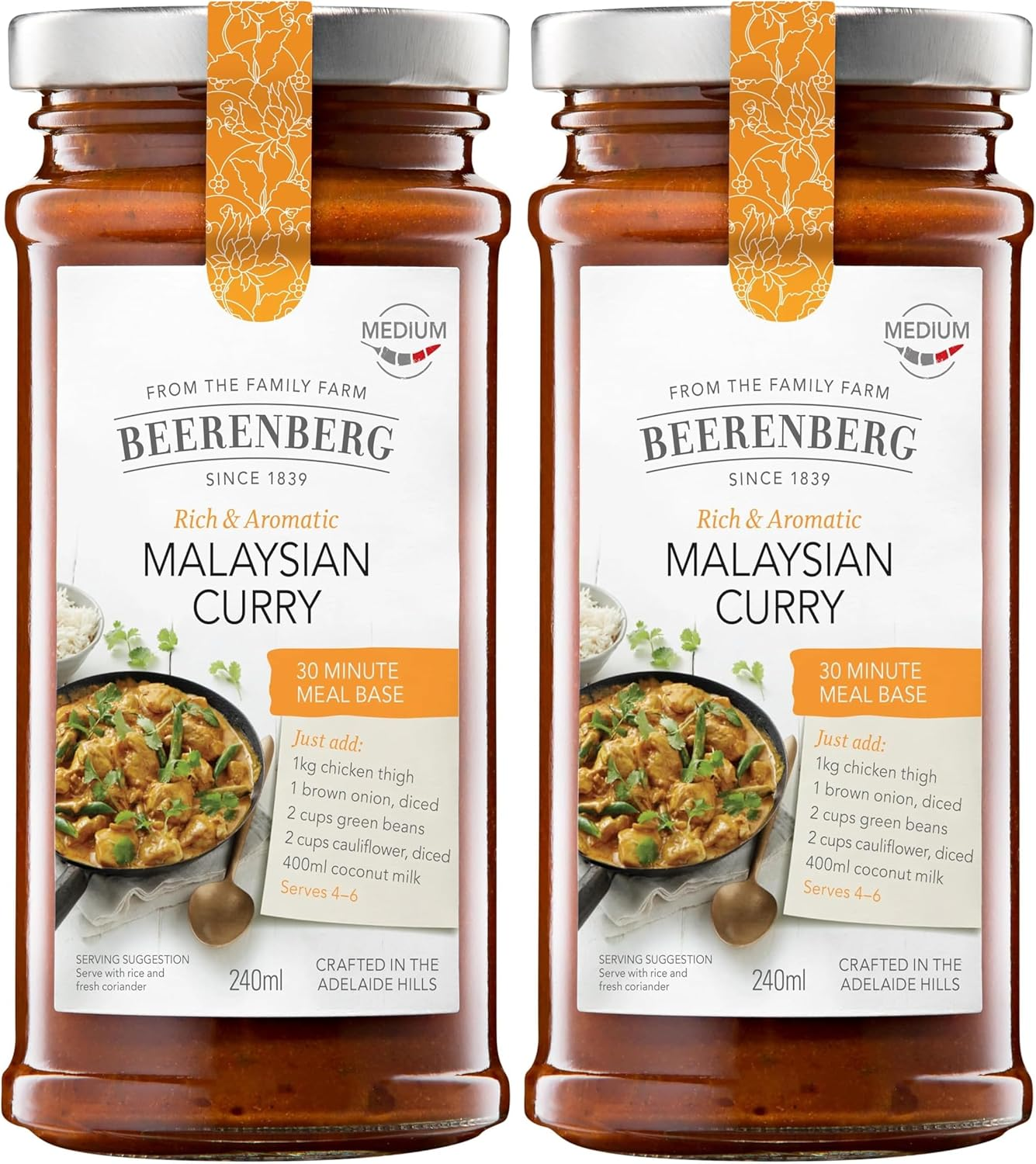 Beerenberg Malaysian Curry Meal Base, 240 Ml image number 1