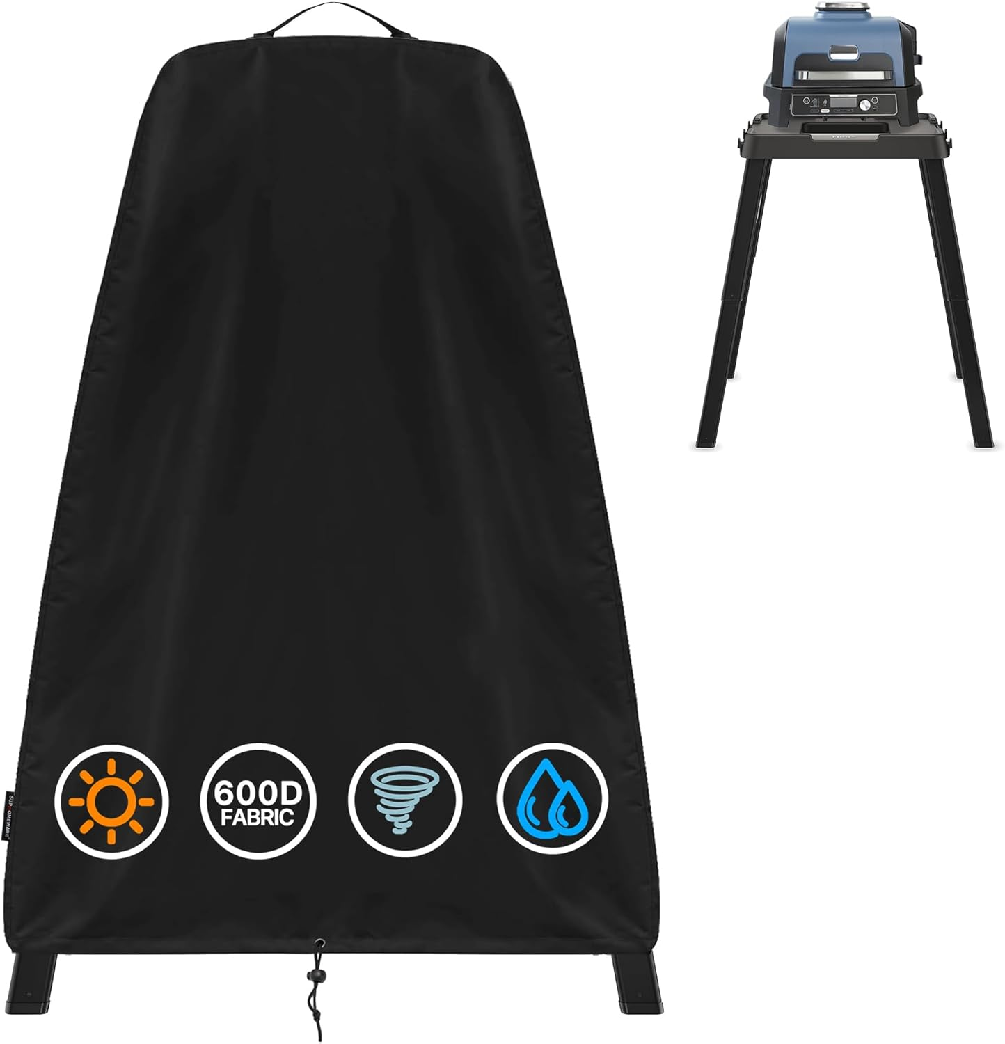 Grill Cover for Ninja Premium XL Grill Stand, Heavy Duty BBQ Grill Accessories for Ninja Stand OG800 OG900 and OG951 Series Woodfire Pro Outdoor Grill. image number 6