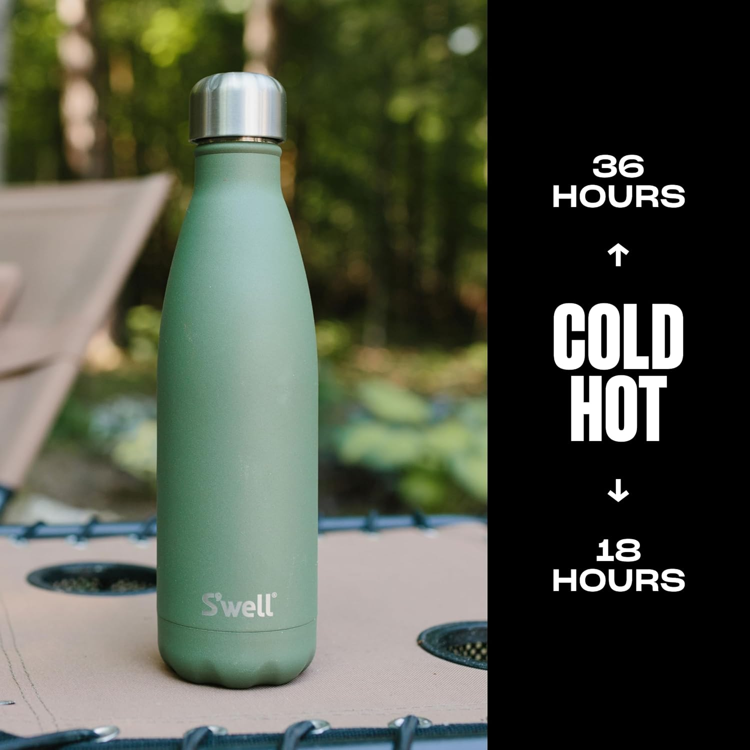 S'Well Stainless Steel Water Bottle 17 Fl Ounces Green Jasper Triple-Layered Vacuum-Insulated Containers Keeps Drinks Cold for 36 Hours and Hot for 18 Bpa-Free Perfect for on the Go image number 2