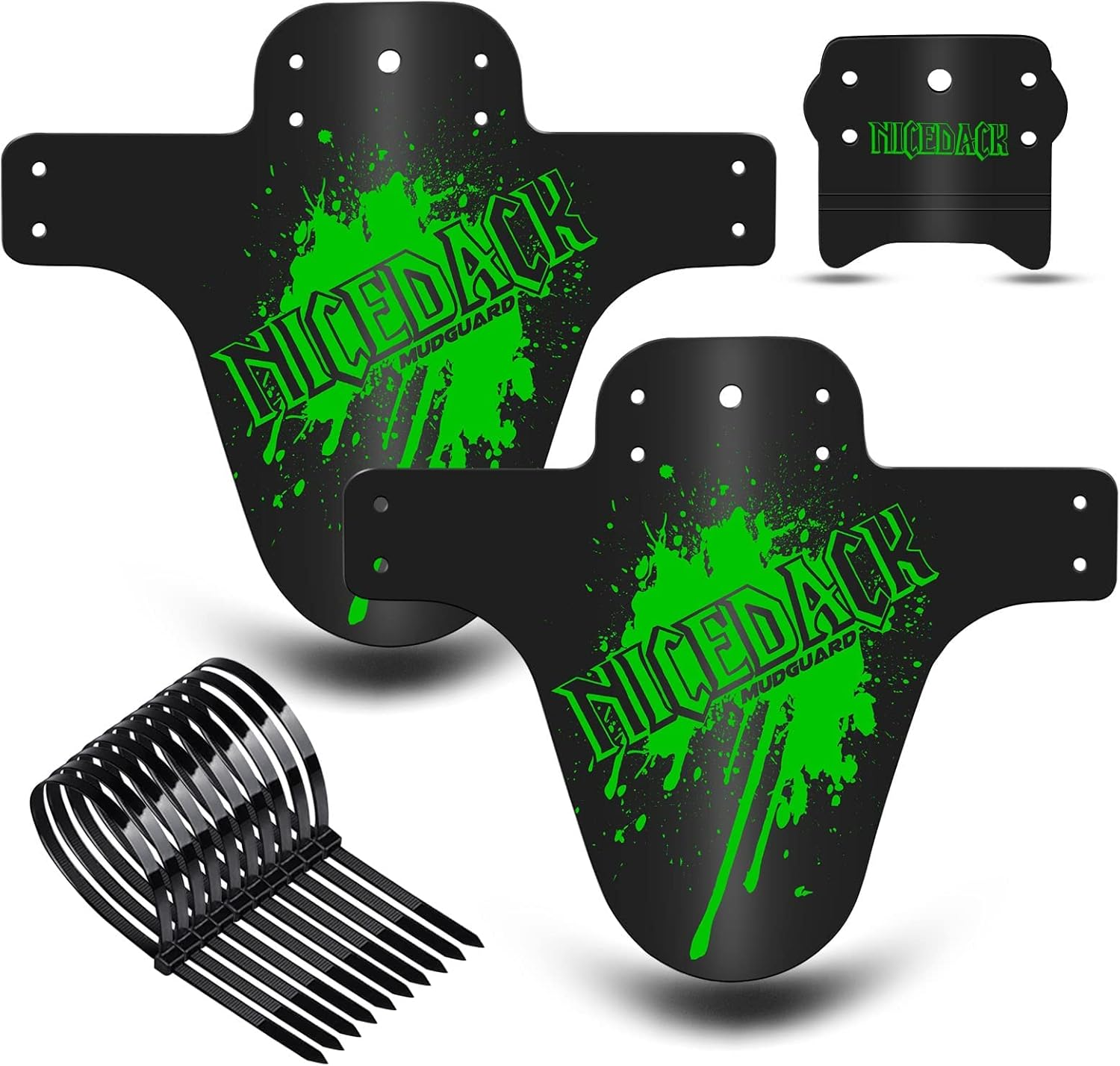 NICEDACK Bike Fender, 2PCS MTB Mud Guard Front and Rear Compatible Bicycle Mud Guard Set Downhill Mountain Bike Mudguard Fits 650B 20" 26" 27.5" 29 Inch and Fat Bicycle (Blue)