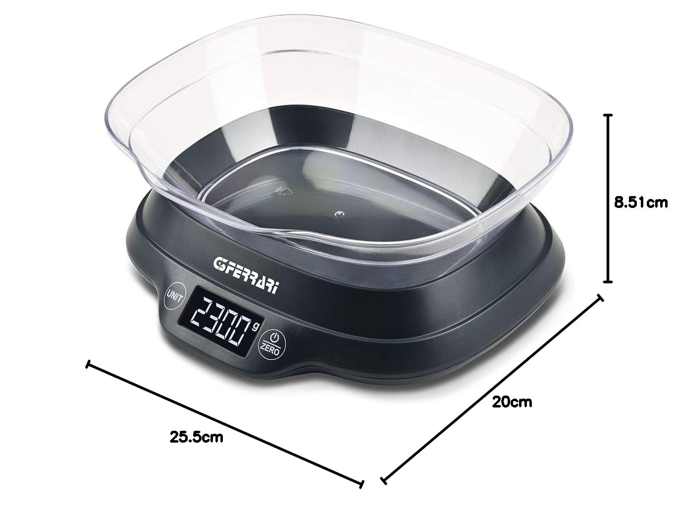 G3 Ferrari G20093 Kitchen Scales Plastic Black image number 1