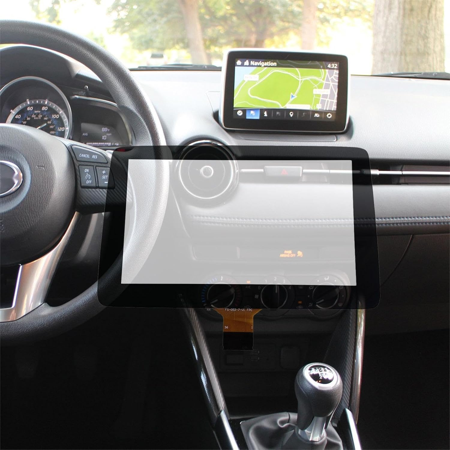 Micarun 7 Inch Touch Screen Digitizer Display Glass Car Touch Display Glass for Mazda 3 2014 2015 2016 Scion Ia 2016 Mazda CX-3 2016 2017 Mazda MX-5 2016 2017 2018 2019 Replace BHP1611J0D K40005A29F image number 3