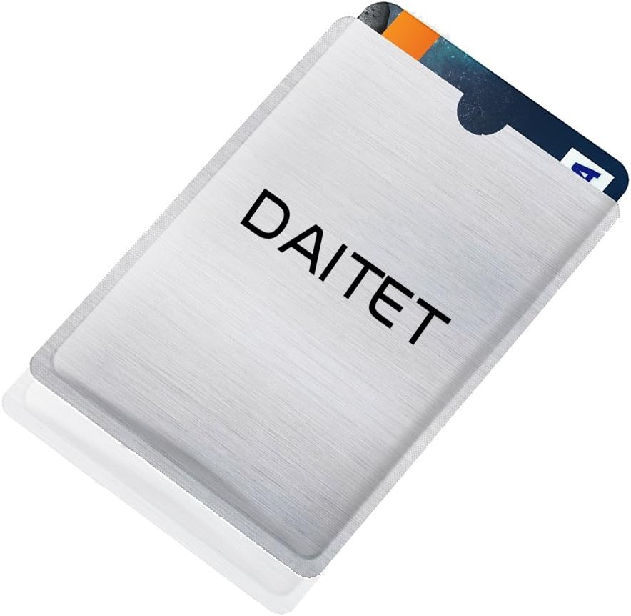 RFID Blocking Sleeves, Set of 10 Credit Card Holders & 4 Passport Protectors, Wallet Trifold Leather Bifold Wallet for Men & Women, Card Silver 20 Pcs - Silver 12 Pcs image number 7