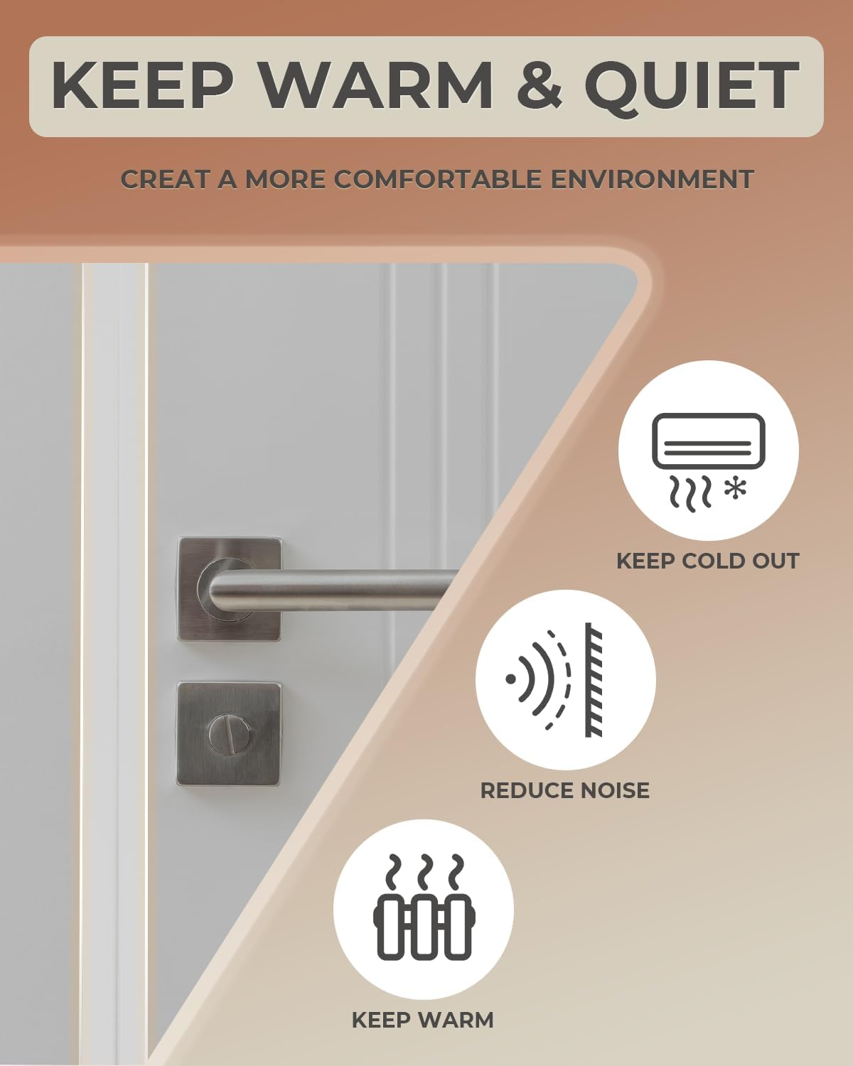 Cleangor T-Shaped Door Draft Stopper, Silicone Transparent Door Stickers, Home Essentials, Sound Insulation, Heat Cold Blockers, (Clear, 1.37 in X 19.7 FT) image number 4