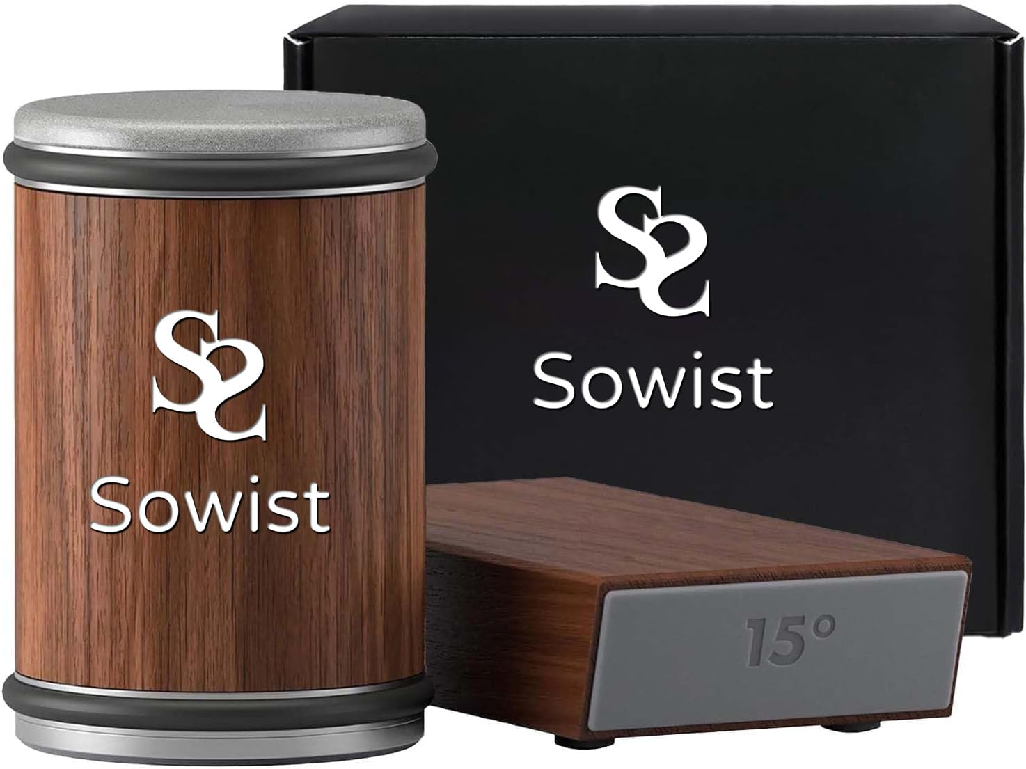 Rolling Knife Sharpener for Industrial Diamonds a Set of Knife Sharpener Tool for Grinding and Polishing Blades Simple Home Knife Sharpener Support 15&deg; and 20&deg; Magnetic Inclination(Black)